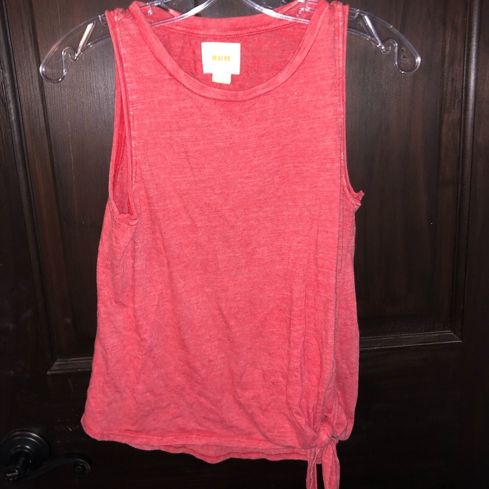Anthropologie Red Tie Tank